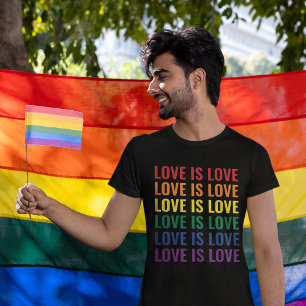 Camiseta Orgulho gay LGBTQ de Texto Repetitivo Personalizáv
