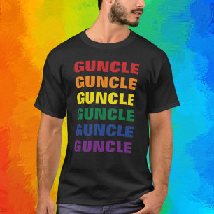 Camiseta Orgulho Gay LGBTQ Diversão e Tio Gay Divertido