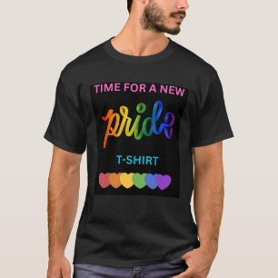 Camiseta orgulho gay lgbtq hora de um novo