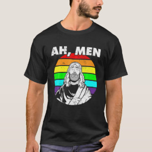 Camiseta Orgulho gay LGBTQ I Jesus Arco-Íris Cristão I Ah