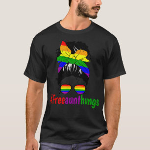 Camiseta Orgulho gay LGBTQ Mês da Tia Gratuita das Mulheres