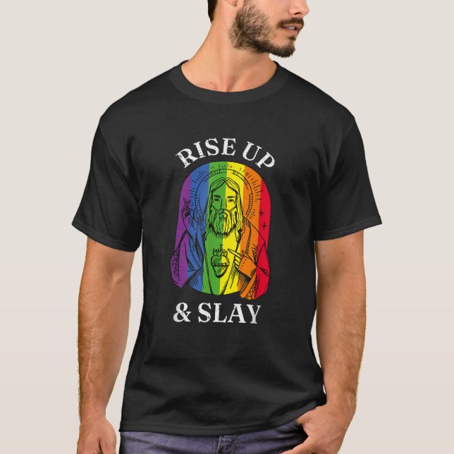 Camiseta Orgulho gay LGBTQ para cima e para baixo (Frente)