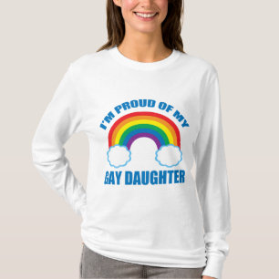 Camiseta orgulho gay Mãe, estou orgulhosa da minha filha R