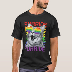 Camiseta Orgulho gay Mês Funny Cat 2022 Sinalizador Rainbow