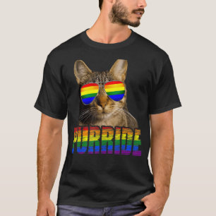 Camiseta Orgulho Gay Para Mulheres Homens Lgbt Gato Purride