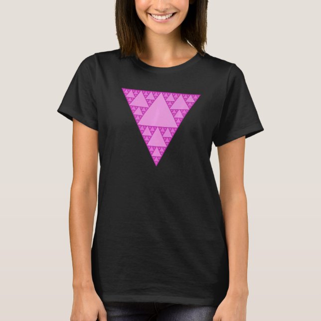 Camiseta Orgulho gay Prink Triangle Como Triângulo Sierpins (Frente)