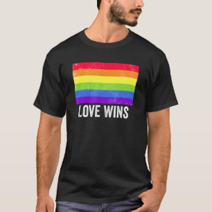 Camiseta Orgulho gay Rainbow Equality Love Win - Lgbtq