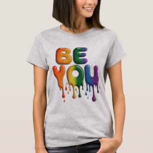 Camiseta Orgulho gay Rainbow Flag seja você Divertido e leg