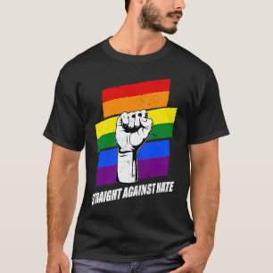 Camiseta Orgulho gay Rainbowflag Hetero Contra Ódio