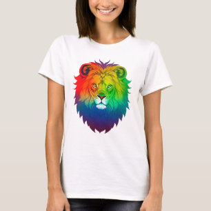 Camiseta Orgulho gay T-Shirt da Cabeça de Leão