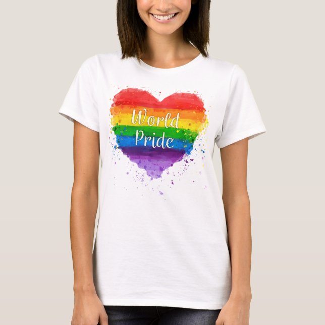 Camiseta Orgulho gay, t-shirt do arco-íris do orgulho do (Frente)