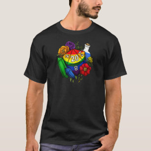 Camiseta Orgulho gay Tabletop Tabletop Rpg Jogo Dice Ra
