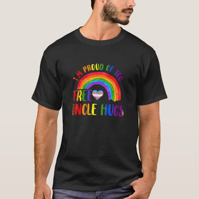 Camiseta Orgulho gay, tenho orgulho de você, liberte o tio  (Frente)