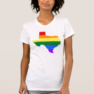 Camiseta Orgulho gay  Texas Rainbow