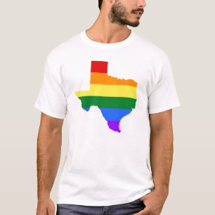 Camiseta Orgulho gay Texas Rainbow