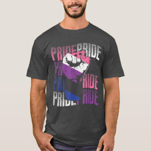 Camiseta Orgulho Genderfluido Põe-se nos Direitos Humanos O