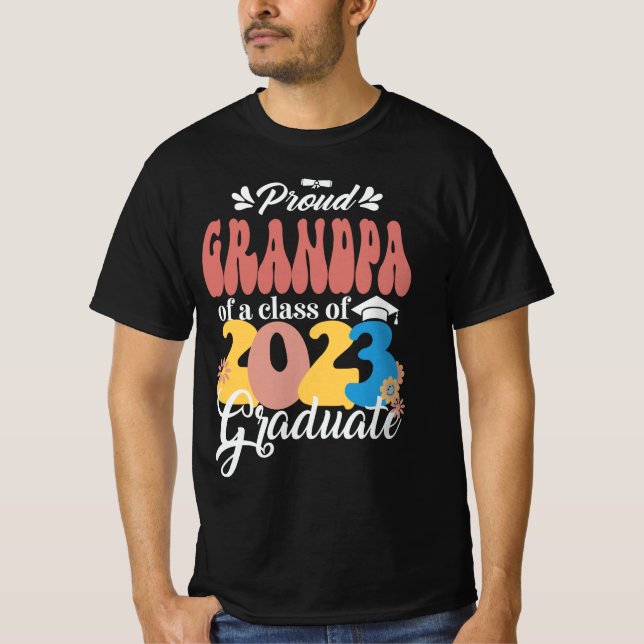 Camiseta Orgulho GRANDPA de uma Classe de Retrocessor do Fo (Frente)