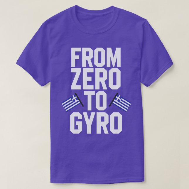 Camiseta Orgulho Grego Engraçado De Zero Para Grécia De Gyr (Frente do Design)