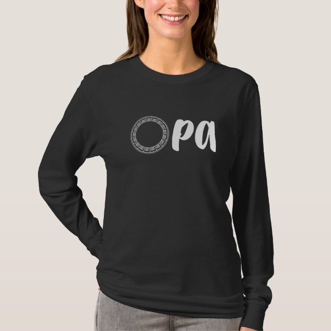 Camiseta Orgulho Grego Opa Chave Grega Grécia Mitologia Gre (Frente)