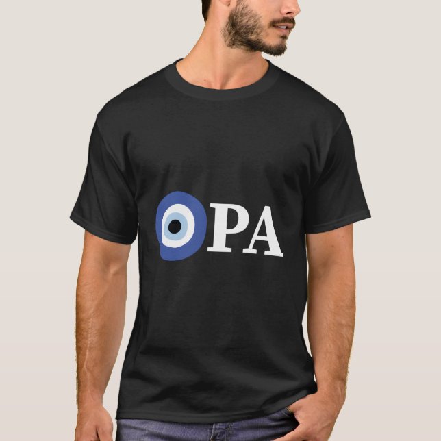 Camiseta Orgulho Grego Opa Mau Eye (Frente)