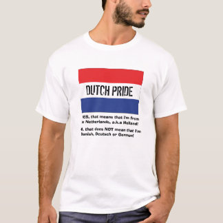 Camiseta Orgulho holandês (frente e verso)