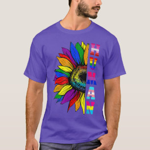 Camiseta Orgulho HUMANO Girassol LGBT Bandeira Orgulho gay 