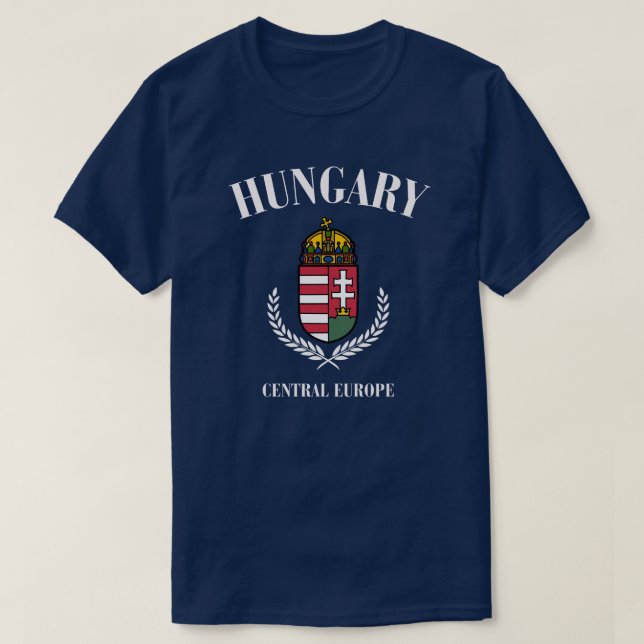 Camiseta Orgulho Húngaro com a Nossa Bold Hungria Bandeira  (Frente do Design)