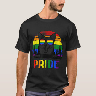 Camiseta Orgulho Husky Dog Vintage LGBT Orgulho Bandeira Ar
