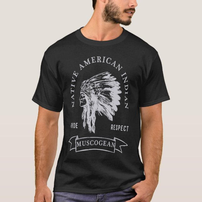 Camiseta Orgulho Indiano Nativo Americano da Tribo da Famíl (Frente)