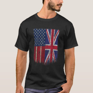 Camiseta Orgulho Inglês da América de Bandeira Britânica