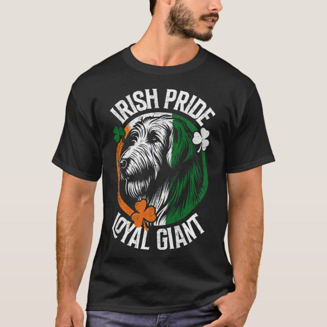 Camiseta Orgulho Irlandês - Cão Real Gigante (Frente)