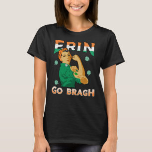 Camiseta Orgulho Irlandês Rosie Riveter Erin Go Bragh