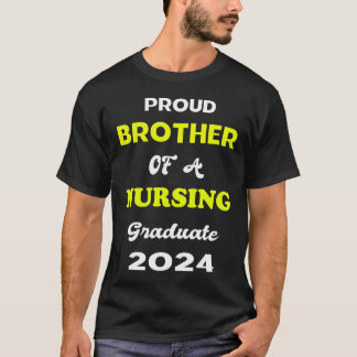 Camiseta Orgulho Irmão de um Formando de Enfermagem de 2024