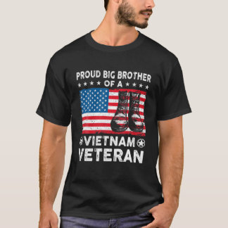 Camiseta Orgulho Irmão Grande do Vietname Veterano EUA Flag