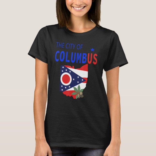 Camiseta Orgulho Italiano da Cidade de Ohio de Columbus (Frente)