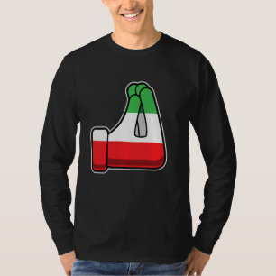 Camiseta Orgulho Italiano Engraçado Itália Mão Gesto Humor