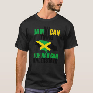 Camiseta Orgulho jamaicano do Mapa da Jamaica
