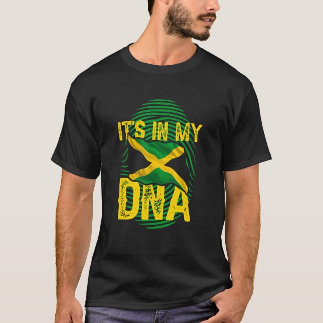 Camiseta Orgulho jamaicano Jamaica Sinalizador I Impressão  (Frente)