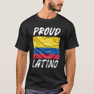 Camiseta Orgulho Latino Herança Hispânica Mês Bandeira Colu
