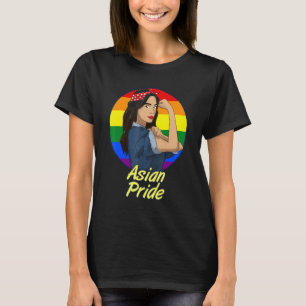 Camiseta Orgulho Lésbico Gaysian Lgbt Rainbow Cores Asiátic