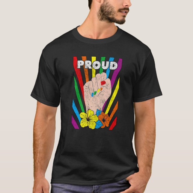 Camiseta Orgulho lésbico Lgbt Gay mulheres bissexuais (Frente)