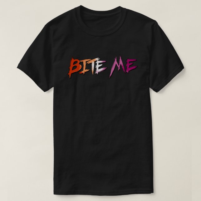 Camiseta Orgulho Lésbico Me Morde (Frente do Design)