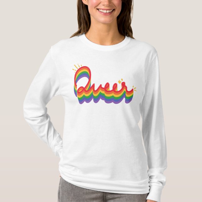 Camiseta Orgulho LGBT+. Amor estranho. (Frente)