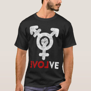 Camiseta Orgulho LGBT Amor Símbolo Transgênero Evoluir Tran