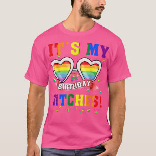 Camiseta Orgulho LGBT Arco-Íris É o meu Aniversário B1t che