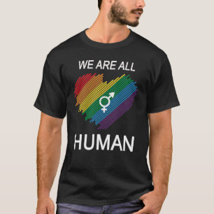 Camiseta Orgulho LGBT Arco-Íris Todos nós somos Igualdade H