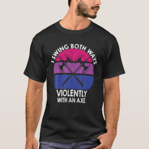 Camiseta Orgulho LGBT Bissexual I Nadando Ambas as Maneiras