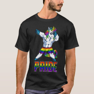 Camiseta Orgulho Lgbt Bodybuilding Unicorn Muscle Gay