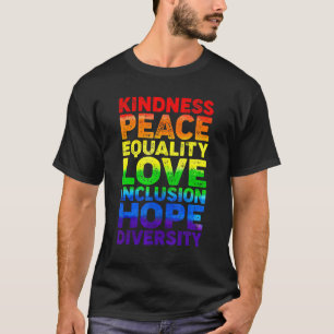 Camiseta Orgulho Lgbt bondade Paz Igualdade Amor Inclusão
