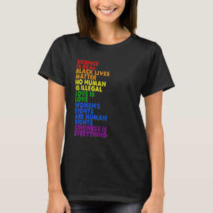 Camiseta Orgulho LGBT Ciência É Real BLM O Amor É Amor Les